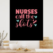 Poster Cadeau infirmière | Infirmière Appelez Les Tirs (Cuisine)