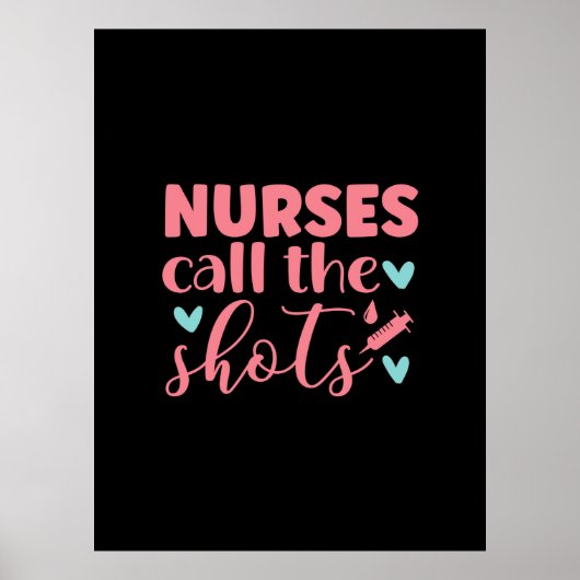 Poster Cadeau infirmière | Infirmière Appelez Les Tirs (Devant)