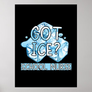 Poster Cadeau infirmière   Infirmière de l'école de glace