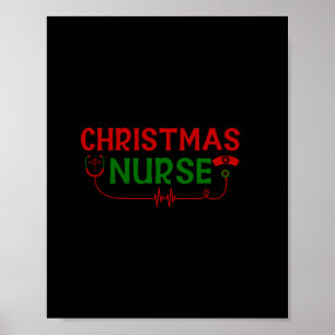Poster Cadeau infirmière infirmière de Noël