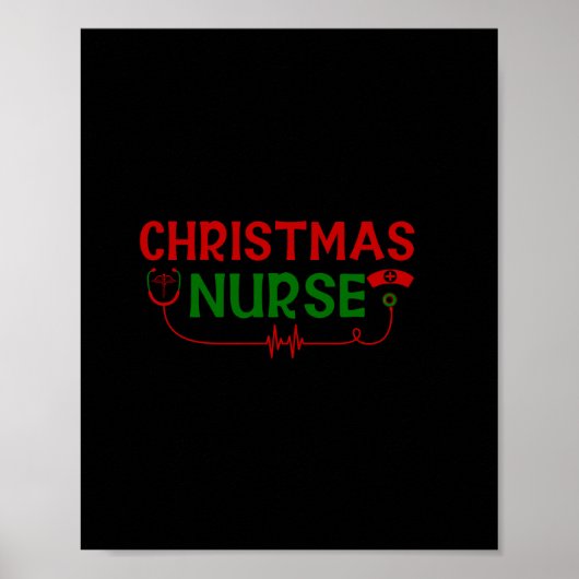 Poster Cadeau infirmière | infirmière de Noël (Devant)