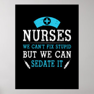 Poster Cadeau infirmière Infirmières Nous Ne Pouvons Pa