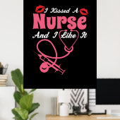Poster Cadeau infirmière | J'Ai Baisé Une Infirmière Et J (Bureau à domicile)