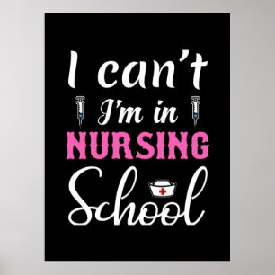Poster Cadeau infirmière Je Suis À L'École De Soins Inf