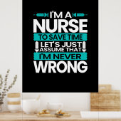 Poster Cadeau infirmière | Je Suis Infirmière Pour Gagner (Cuisine)