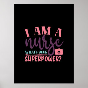 Poster Cadeau infirmière Je Suis Une Infirmière Ce Que