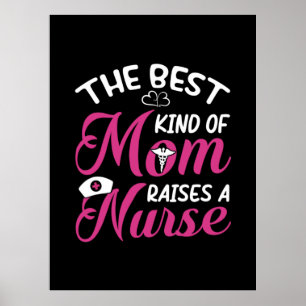 Poster Cadeau infirmière   Le Meilleur Genre De Maman Éle