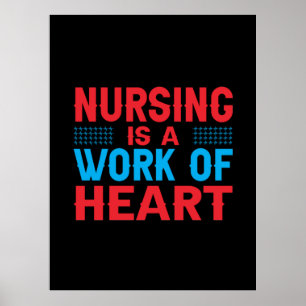 Poster Cadeau infirmière L'Infirmière Est Une Oeuvre De