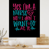 Poster Cadeau infirmière | Oui Je Suis Infirmière (Cuisine)