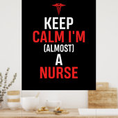 Poster Cadeau infirmière | Restez Calme Je Suis Infirmièr (Cuisine)