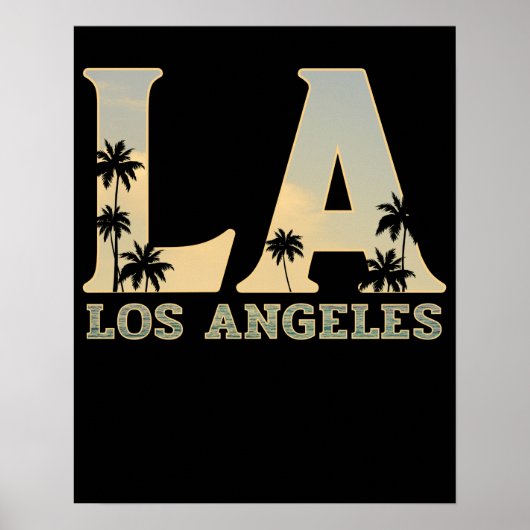 Poster Cadeau Los Angeles LA California (Devant)