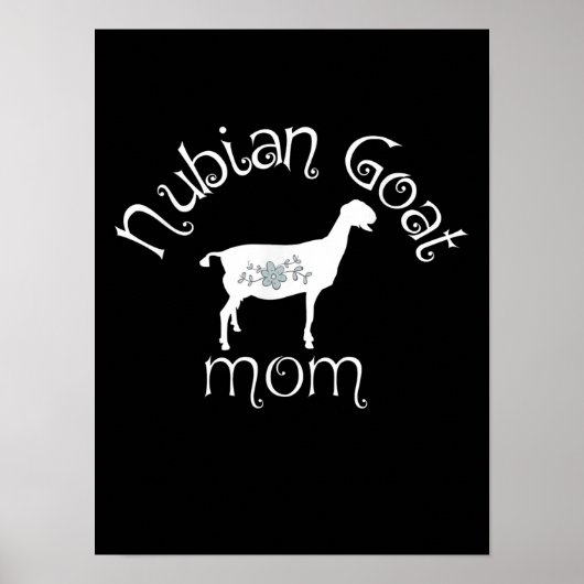Poster Cadeau maman chèvre Nubian (Devant)