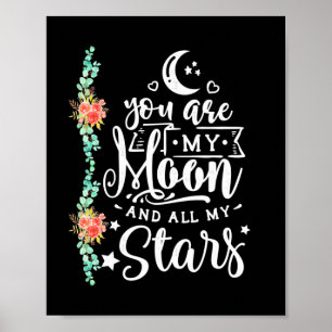 Poster Cadeau mariage   Vous Êtes Ma Lune Et Toutes Les É