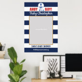 Poster Cadeau Marin C'est un Garçon Baby Shower Accessoir (Bureau à domicile)