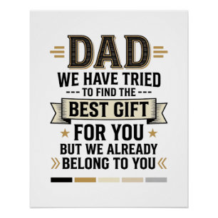 Poster Cadeau Meilleur Papa Vous Appartient Vintage Vecte