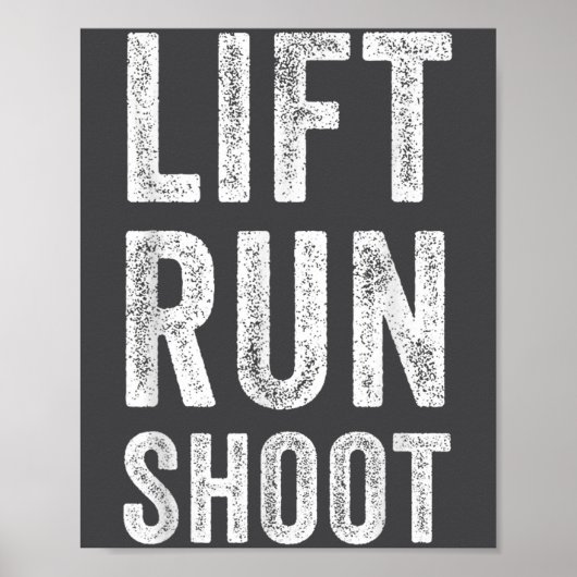 Poster Cadeau motivationnel de fitness - Levage Exécution (Devant)