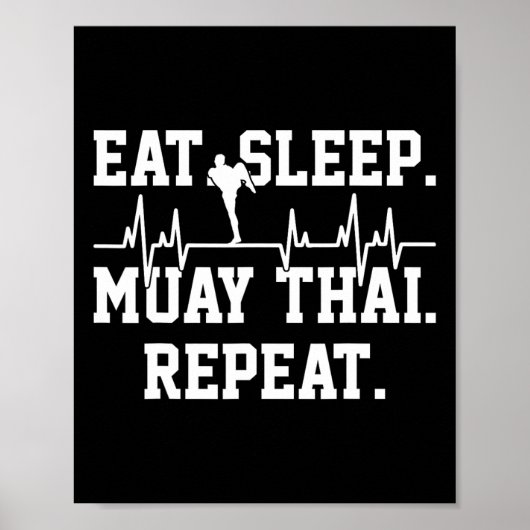 Poster Cadeau Muay Thai Kickboxing (Devant)