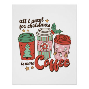 Poster Cadeau Noël Noël Calories ne comptent pas