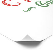 Poster Cadeau Noël Noël Calories ne comptent pas (Coin)