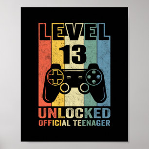 Poster Cadeau officiel d'anniversaire pour adolescent de