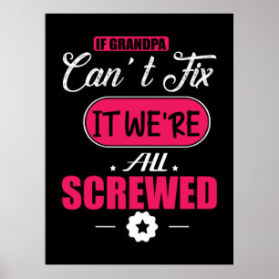 Poster Cadeau Papa Si Grand-Père Ne Peut Pas Réparer