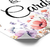 Poster Cadeau papillon et carte Anniversaire Baby shower  (Coin)