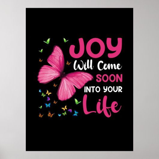 Poster Cadeau Papillon | Joie Bientôt (Devant)