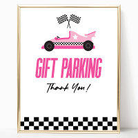 Cadeau Parking Rose Course Voiture Panneau de la t