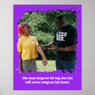 Poster Cadeau Père Fille – Oeuvre d'Art de Mur de Photo P