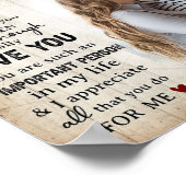 Poster Cadeau Personnalisé À Ma Mère De Fille Photo (Coin)