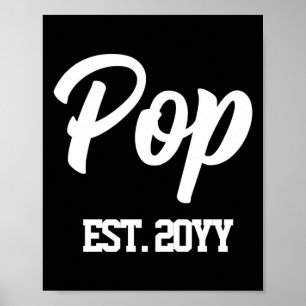 Poster Cadeau personnalisé année d'estimation Pop nouveau