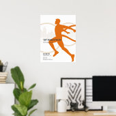 Poster cadeau personnalisé du 1er marathon coureur (Bureau à domicile)
