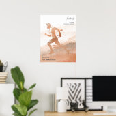 Poster Cadeau personnalisé du coureur de course de marath (Bureau à domicile)