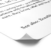 Poster Cadeau personnalisé du thérapeute respiratoire (Coin)