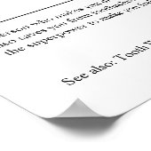 Poster Cadeau personnalisé pour dentiste (Coin)