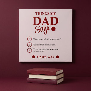 Poster Cadeau personnalisé pour papa en souvenir des chos