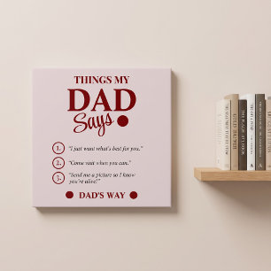 Poster Cadeau personnalisé pour papa en souvenir des chos