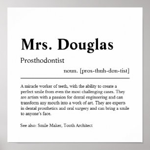 Poster cadeau personnalisé prosthodontiste