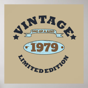 Poster Cadeau personnalisé vintage 45e anniversaire