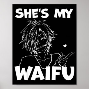 Poster Cadeau petit ami couple assorti anime drôle Waifu