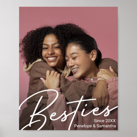 Poster Cadeau photo moderne Besties (Devant)
