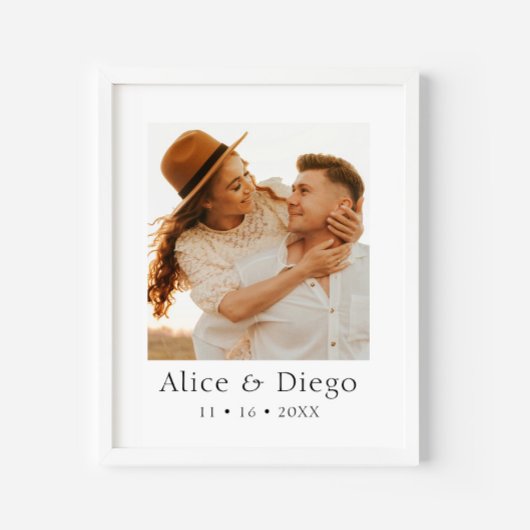 Poster Cadeau photo personnalisé pour couples
