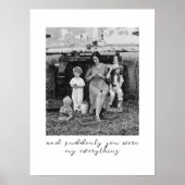 Poster Cadeau photo personnalisé unique en noir et blanc  (Devant)