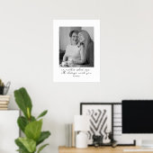 Poster Cadeau photo personnalisé unique en noir et blanc  (Bureau à domicile)