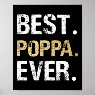Poster Cadeau Poppa De Grandgirl Grandson Best Poppa