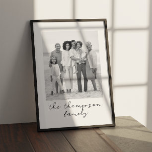 Poster Cadeau Portrait Familial Personnalisé Pour Maman D