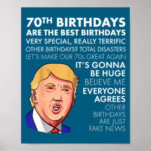 Poster Cadeau pour 70e anniversaire T-shirt drôle de cita