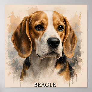 Poster Cadeau pour ami Beagle amateur de chiens