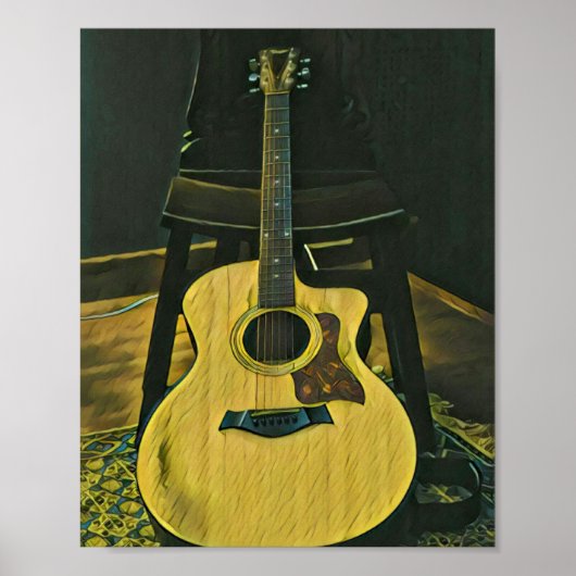 Poster Cadeau pour ami guitariste (Devant)