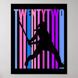 Poster Cadeau pour femme pour ses 22 ans Joueuse de hocke